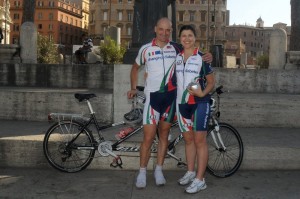 David e Michela col tandem a Roma