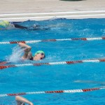 Il nuoto alla gara di triathlon sprint di Piacenza