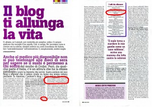 L'articolo di Gioia del 19 settembre che parla di blog e diabete